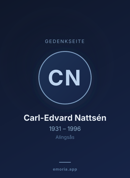 Gedenkportrait von Carl-Edvard Nattsén