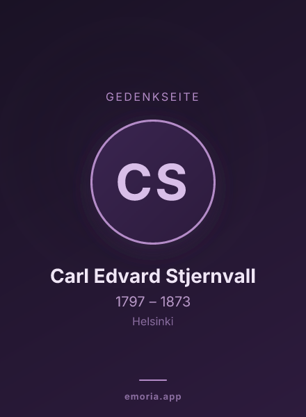 Gedenkportrait von Carl Edvard Stjernvall