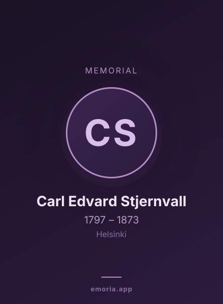Memorial portrait of Carl Edvard Stjernvall