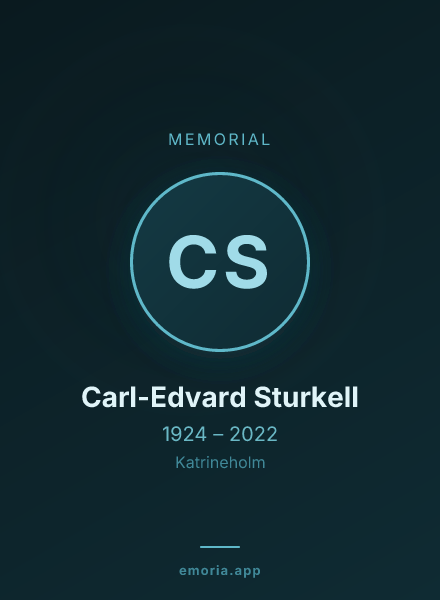 Memorial portrait of Carl-Edvard Sturkell