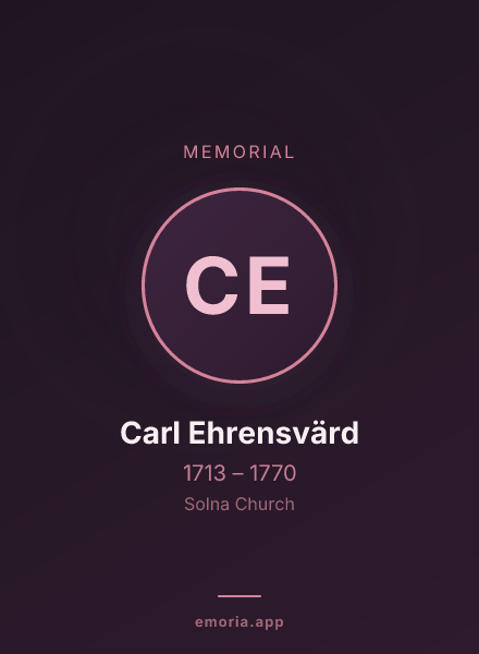 Memorial portrait of Carl Ehrensvärd