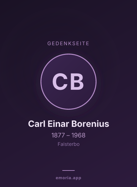 Gedenkportrait von Carl Einar Borenius
