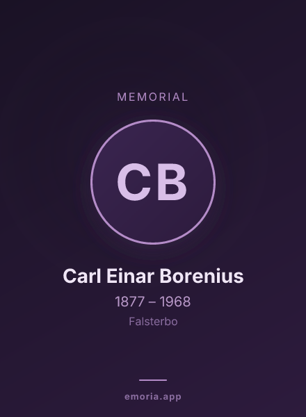 Memorial portrait of Carl Einar Borenius
