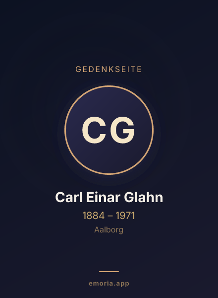 Gedenkportrait von Carl Einar Glahn