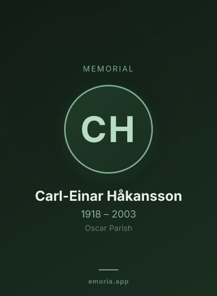 Memorial portrait of Carl-Einar Håkansson