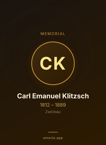 Memorial portrait of Carl Emanuel Klitzsch