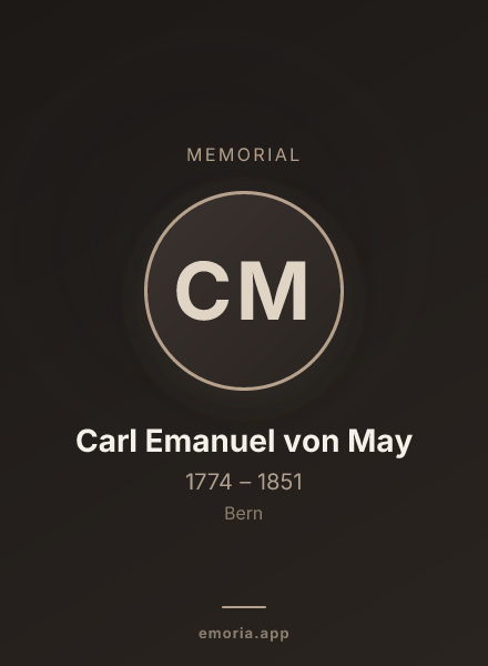 Memorial portrait of Carl Emanuel von May