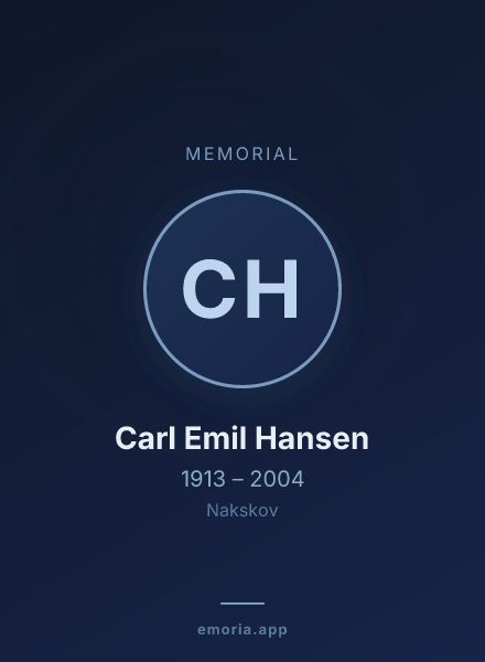 Memorial portrait of Carl Emil Hansen