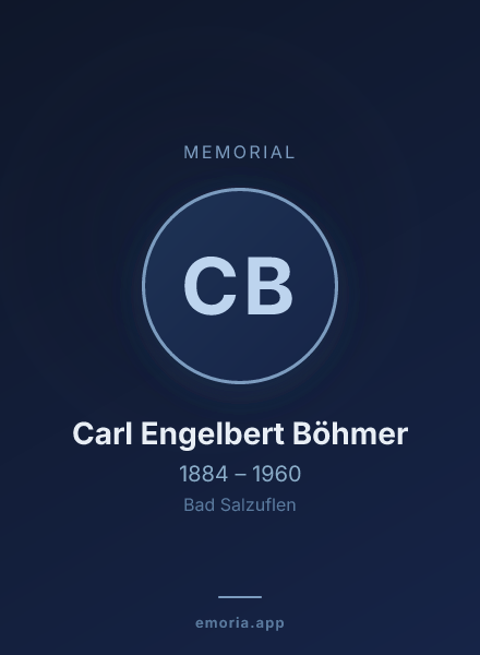 Memorial portrait of Carl Engelbert Böhmer