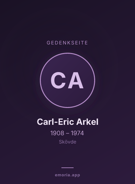 Gedenkportrait von Carl-Eric Arkel