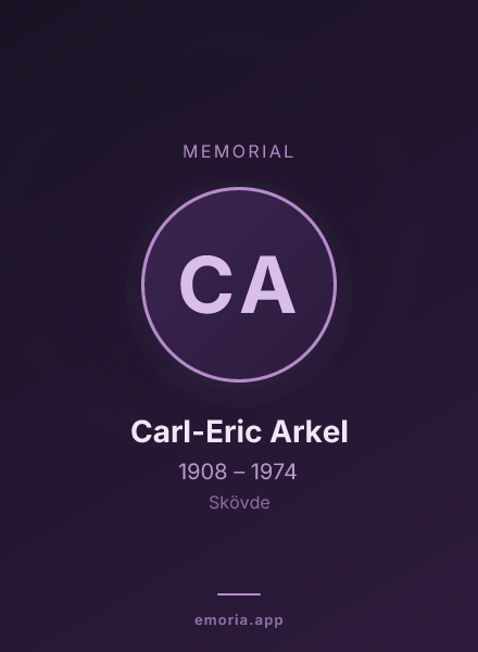 Memorial portrait of Carl-Eric Arkel