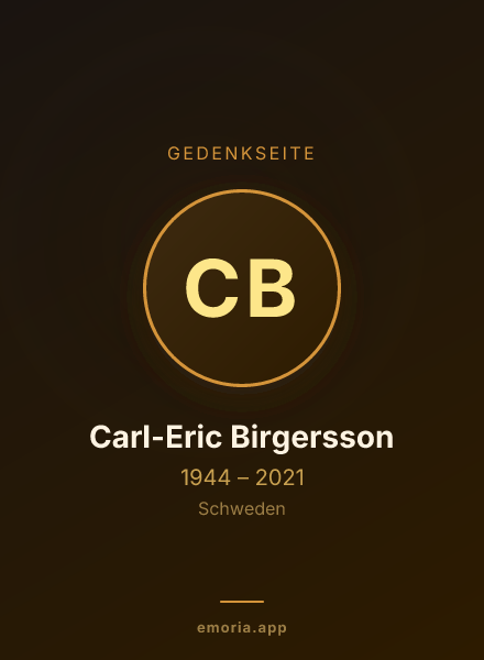 Gedenkportrait von Carl-Eric Birgersson