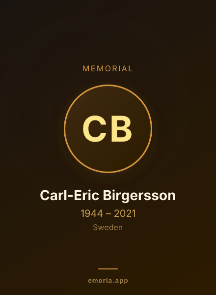 Memorial portrait of Carl-Eric Birgersson