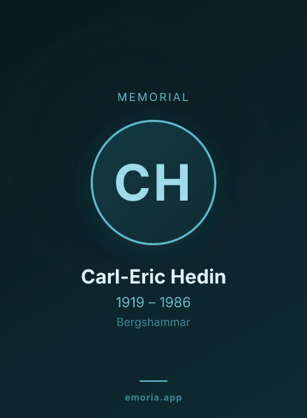 Memorial portrait of Carl-Eric Hedin