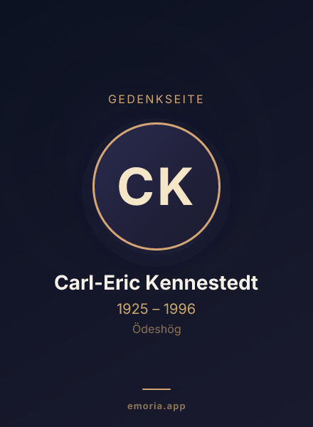 Gedenkportrait von Carl-Eric Kennestedt