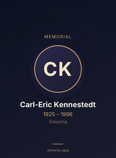 Memorial portrait of Carl-Eric Kennestedt