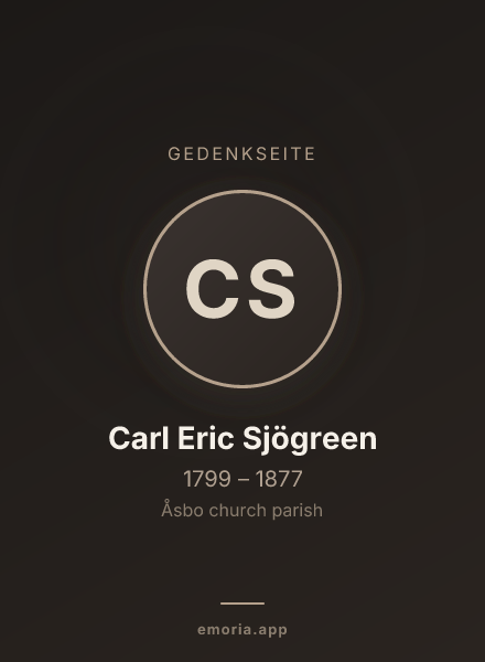 Gedenkportrait von Carl Eric Sjögreen