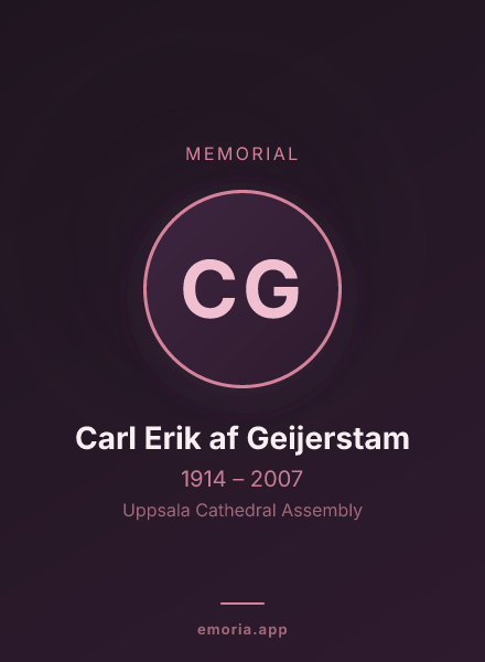 Memorial portrait of Carl Erik af Geijerstam