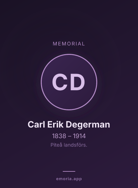 Memorial portrait of Carl Erik Degerman
