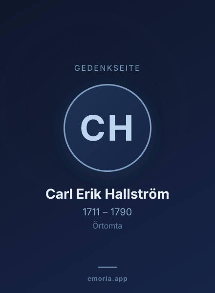 Gedenkportrait von Carl Erik Hallström