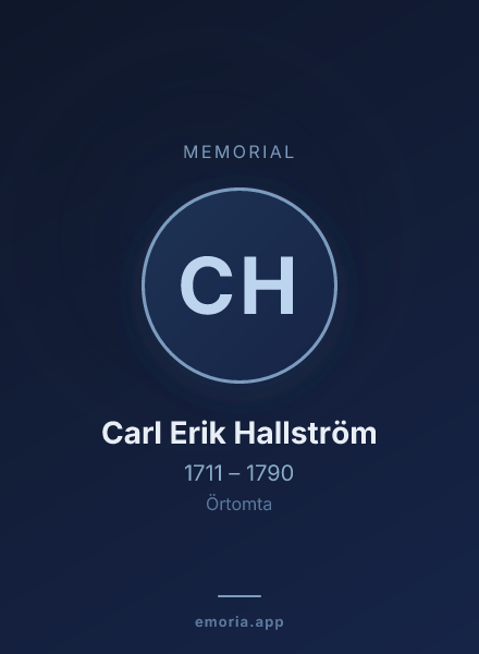 Memorial portrait of Carl Erik Hallström