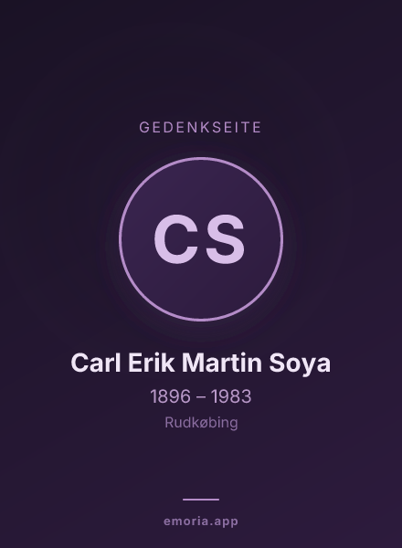 Gedenkportrait von Carl Erik Martin Soya