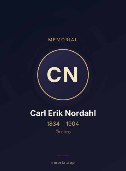 Memorial portrait of Carl Erik Nordahl