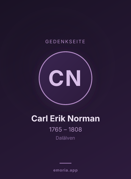 Gedenkportrait von Carl Erik Norman