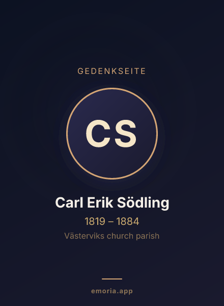 Gedenkportrait von Carl Erik Södling