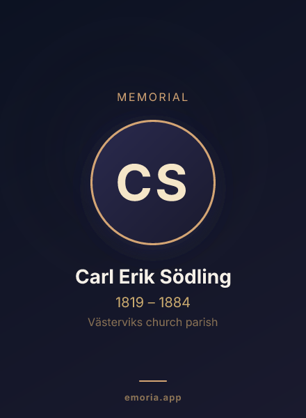 Memorial portrait of Carl Erik Södling