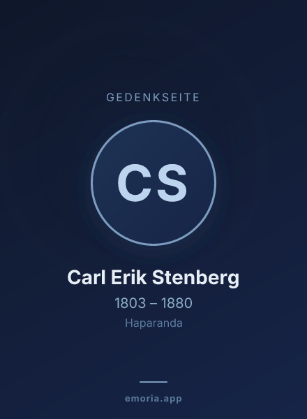 Gedenkportrait von Carl Erik Stenberg
