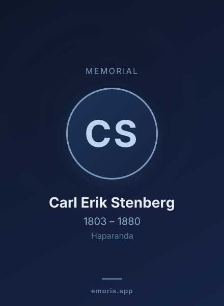 Memorial portrait of Carl Erik Stenberg
