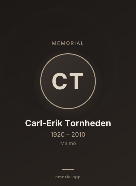 Memorial portrait of Carl-Erik Tornheden