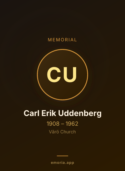 Memorial portrait of Carl Erik Uddenberg