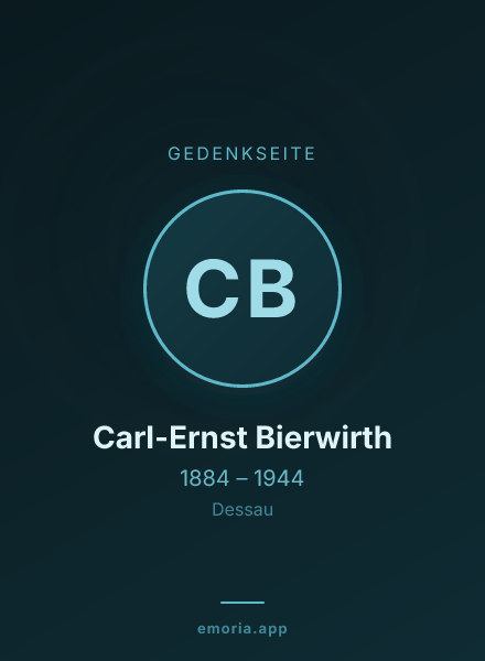 Gedenkportrait von Carl-Ernst Bierwirth