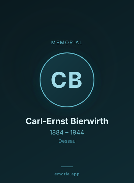 Memorial portrait of Carl-Ernst Bierwirth
