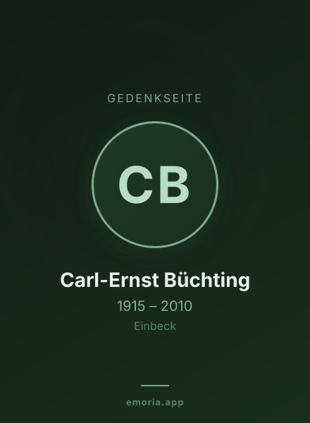 Gedenkportrait von Carl-Ernst Büchting