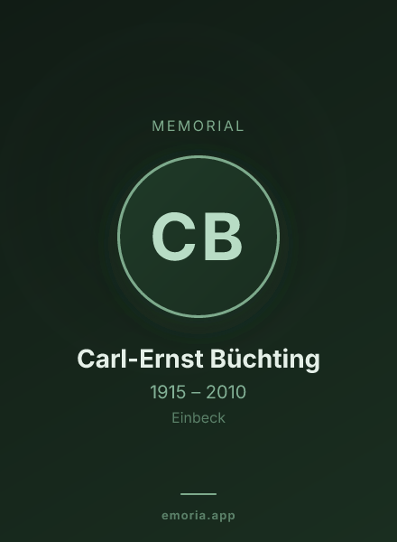 Memorial portrait of Carl-Ernst Büchting