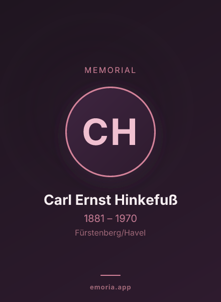 Memorial portrait of Carl Ernst Hinkefuß