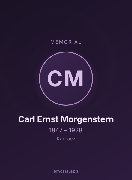 Memorial portrait of Carl Ernst Morgenstern