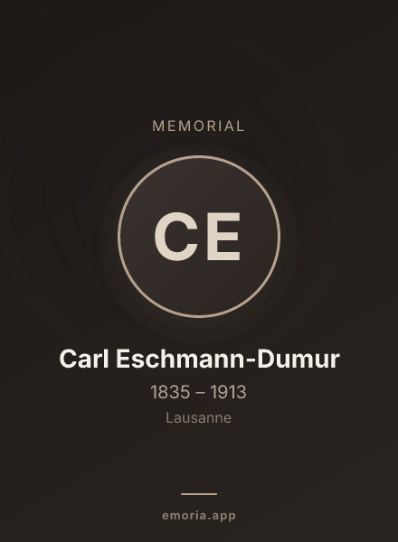 Memorial portrait of Carl Eschmann-Dumur