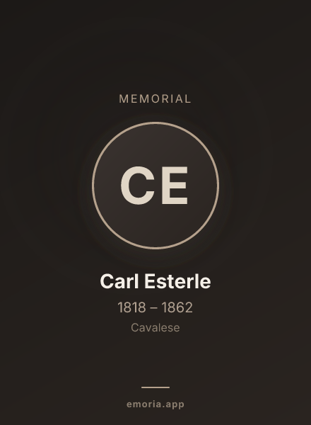 Memorial portrait of Carl Esterle