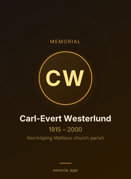 Memorial portrait of Carl-Evert Westerlund