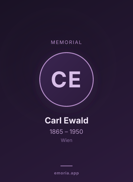 Memorial portrait of Carl Ewald