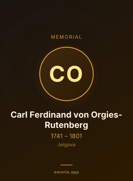 Memorial portrait of Carl Ferdinand von Orgies-Rutenberg