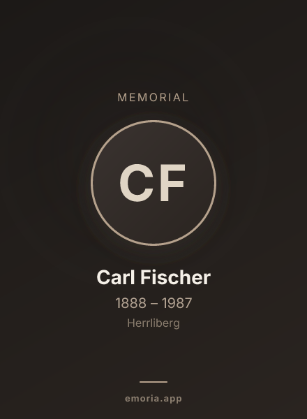 Memorial portrait of Carl Fischer