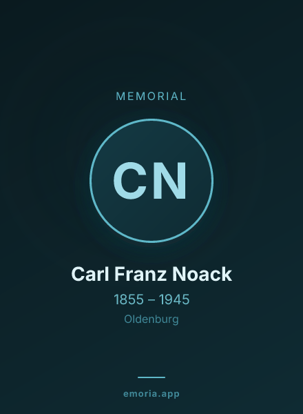 Memorial portrait of Carl Franz Noack