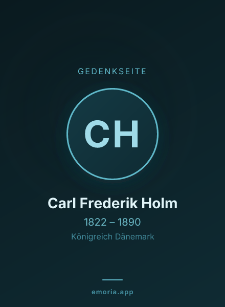 Gedenkportrait von Carl Frederik Holm