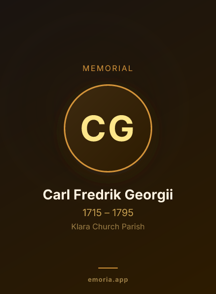 Memorial portrait of Carl Fredrik Georgii