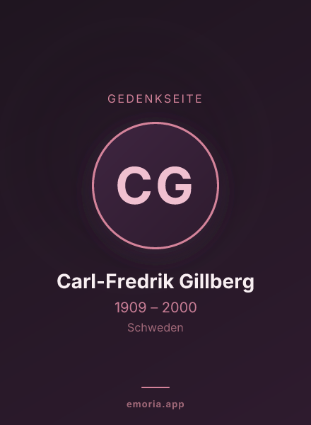 Gedenkportrait von Carl-Fredrik Gillberg